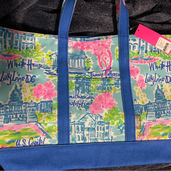 Sac Fourre-tout Lilly Pulitzer Mercato - Toile Fleurie, Grande Taille, état Correct